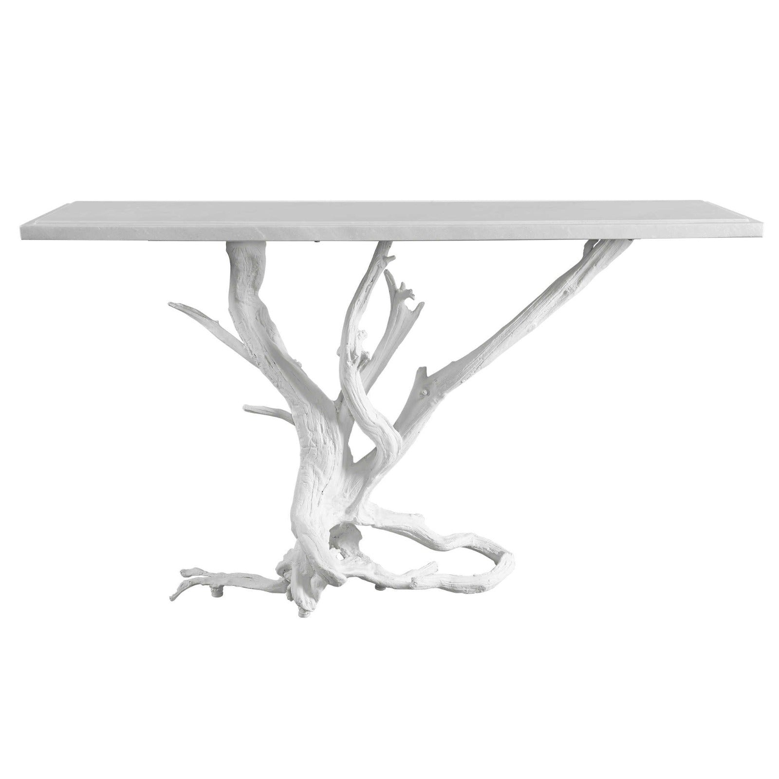 Big Sur Console Table in Matte White by Uttermost