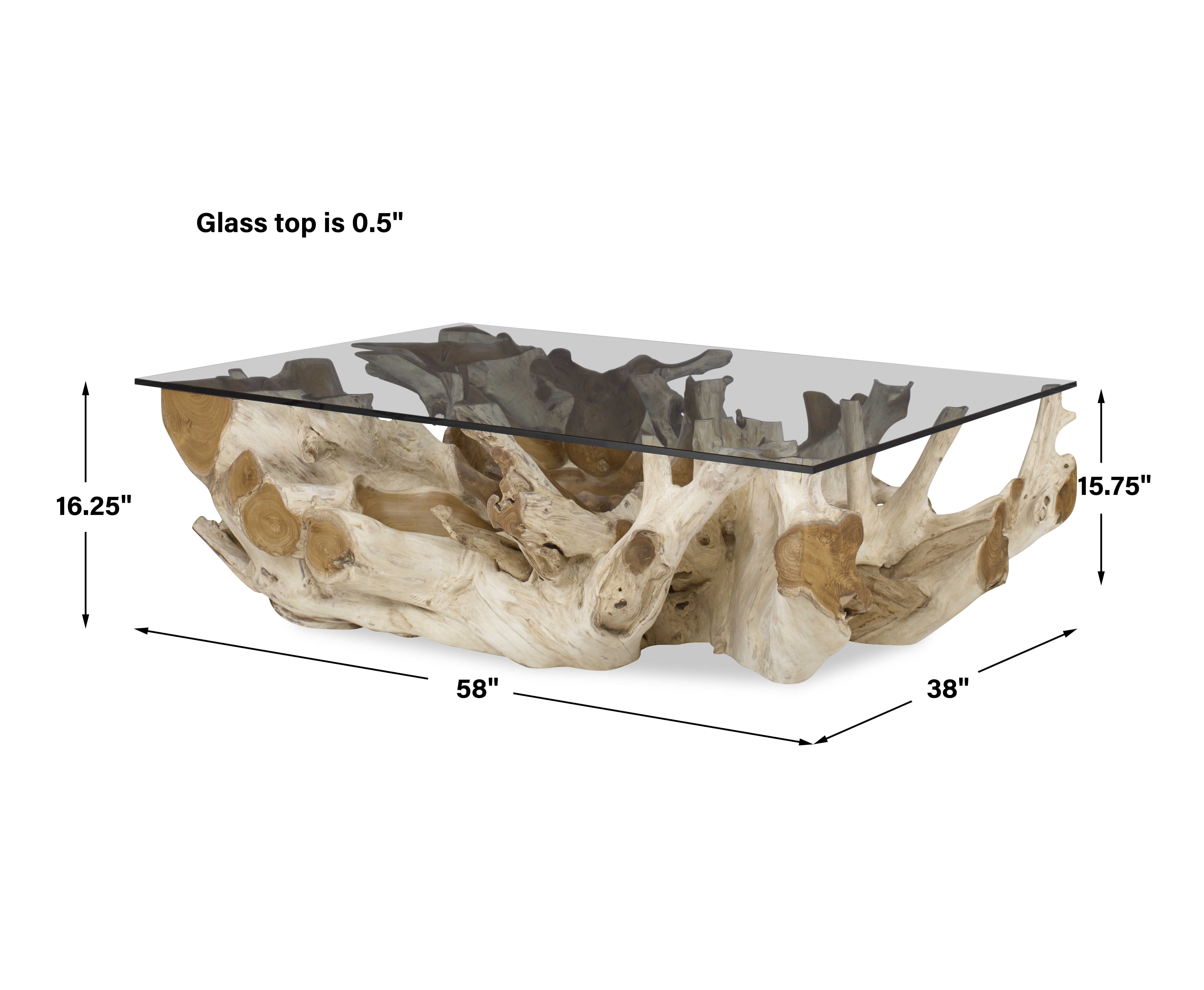 Center Root Coffee Table - Rectangle by Uttermost