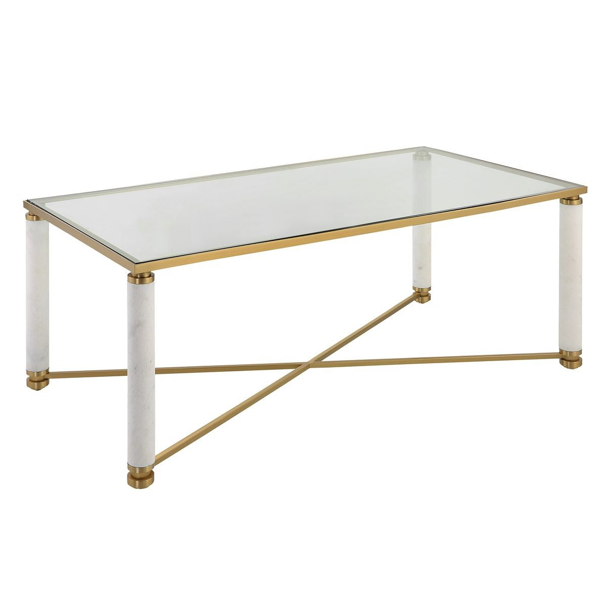 White Pillar Coffee Table by Uttermost