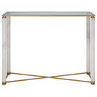 White Pillar Console Table by Uttermost