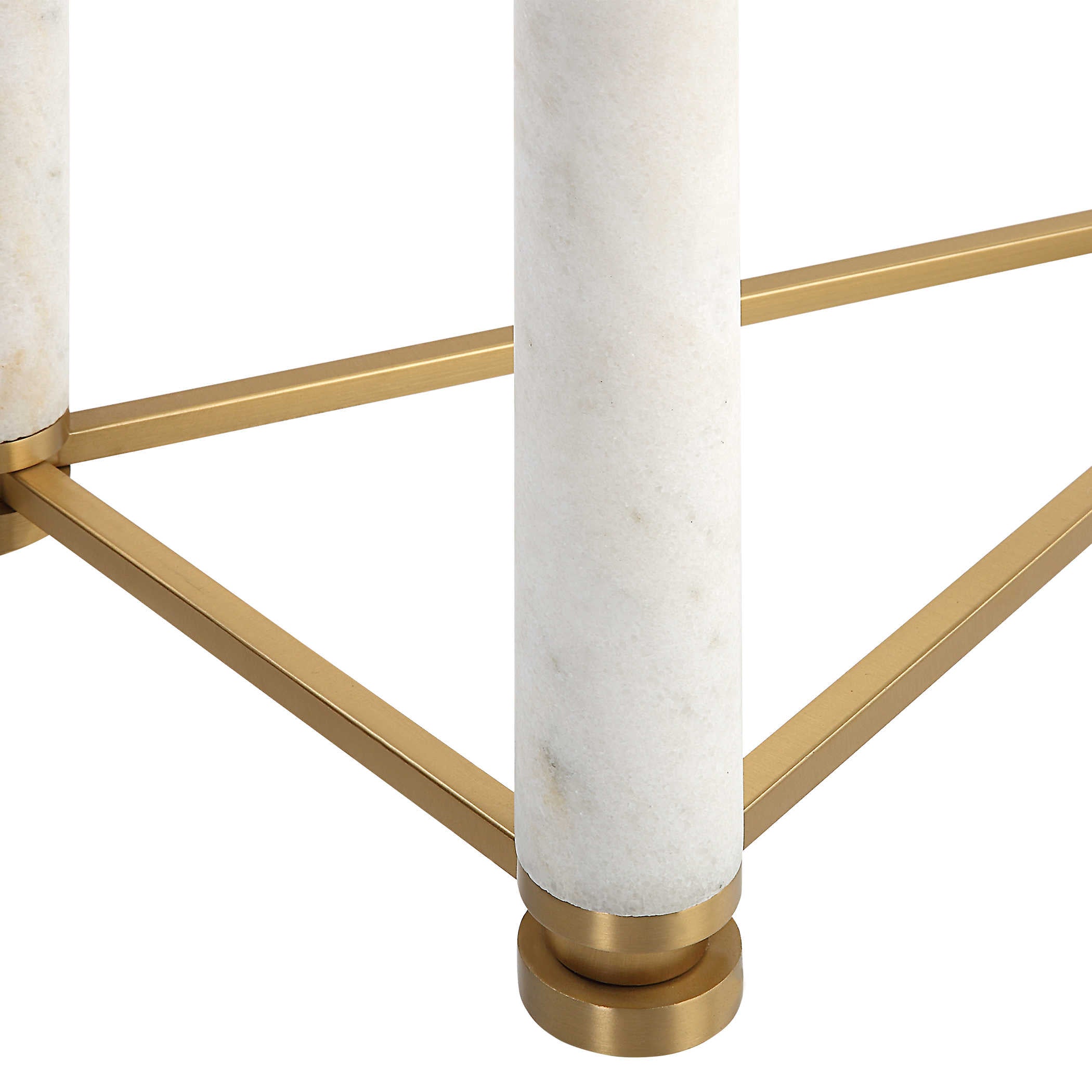 White Pillar Console Table by Uttermost