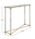 White Pillar Console Table by Uttermost