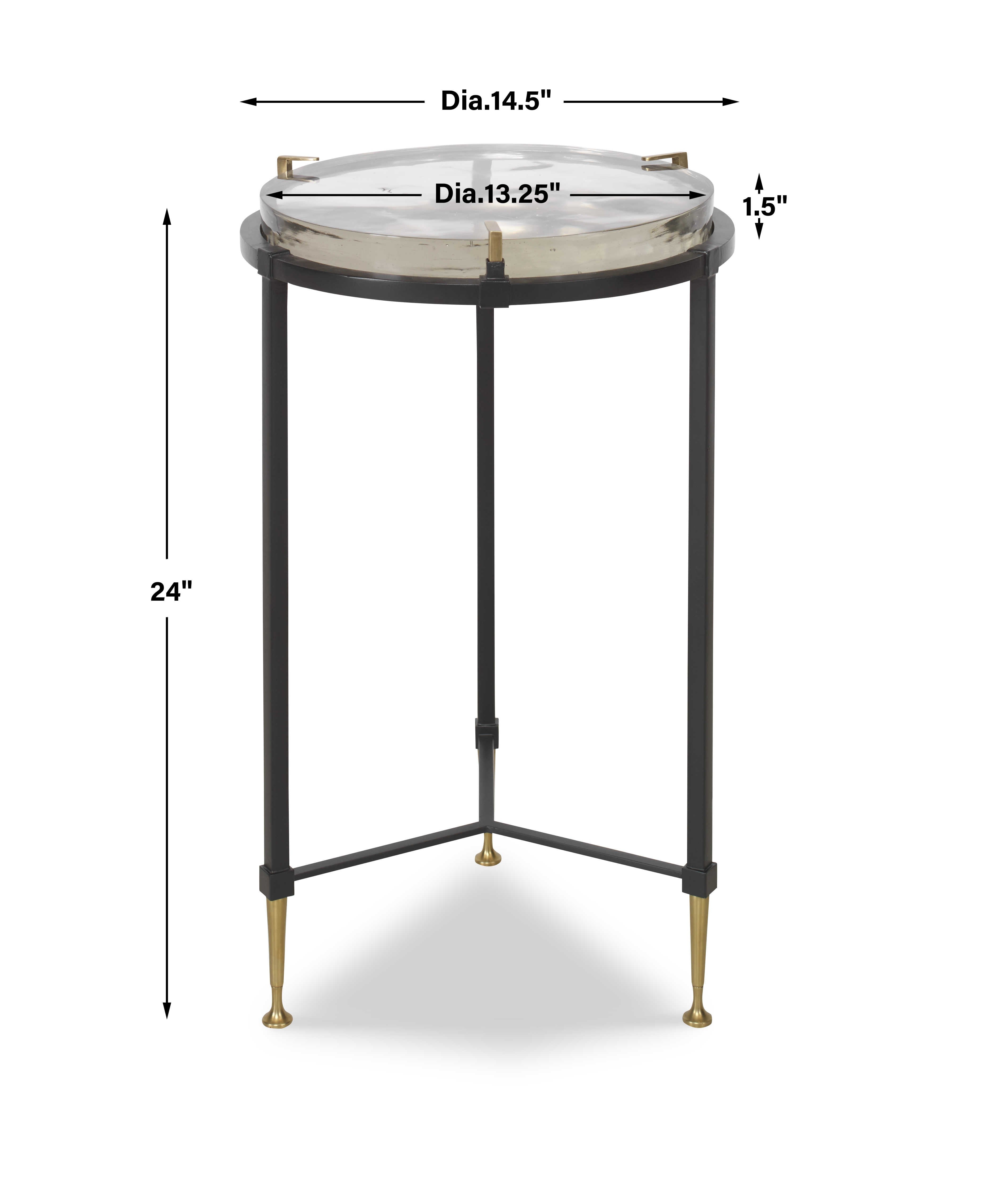Ice Block Accent Table - Round by Uttermost