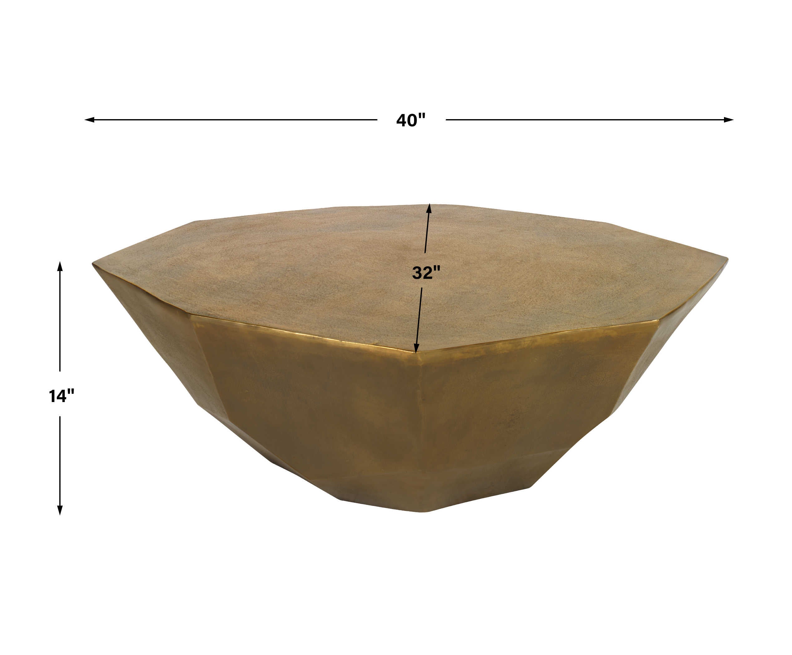 Cathenna Coffee Table - Brass Large by Uttermost