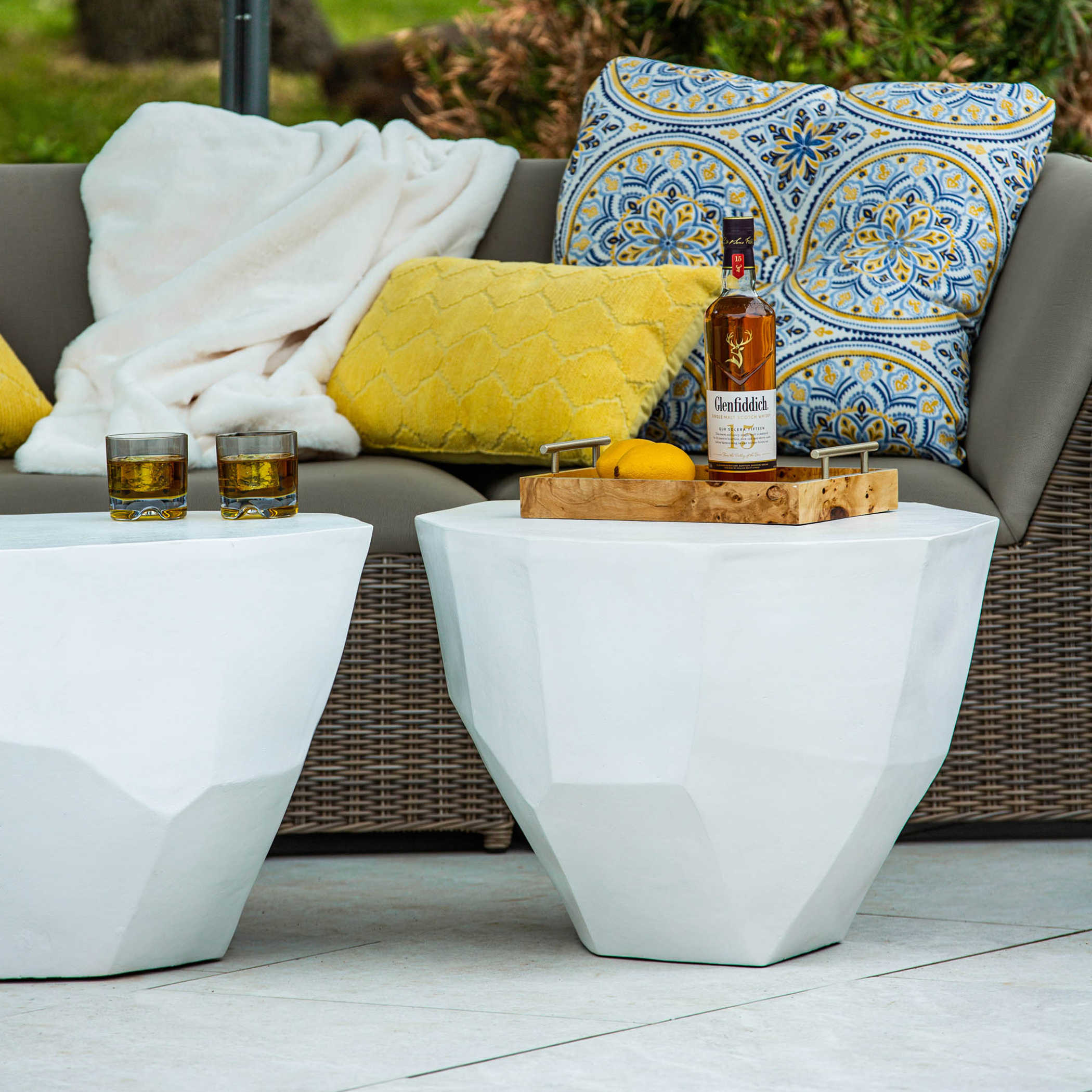 Cathenna Coffee Table - White Medium by Uttermost