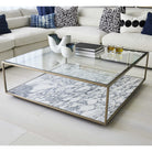 Floating Plane Coffee Table - Marble/Brass by Uttermost