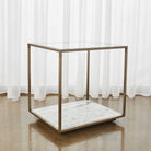 Floating Plane End Table - Marble/Brass by Uttermost