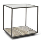 Floating Plane End Table - Travertine/Bronze by Uttermost
