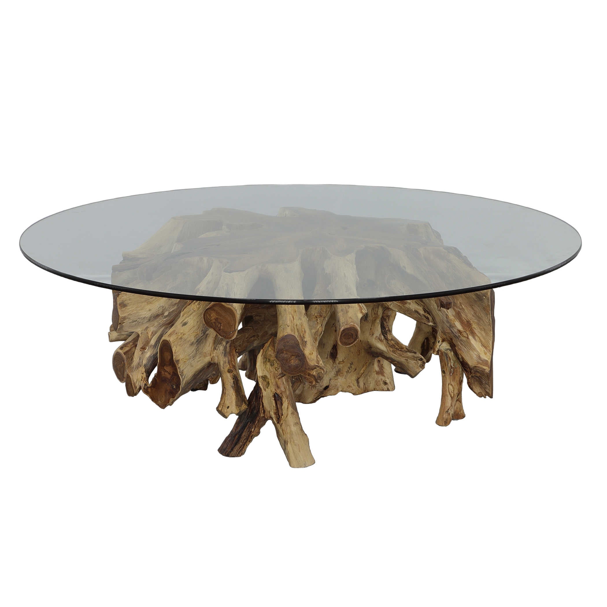 Center Root Coffee Table - Round - Glass by Uttermost