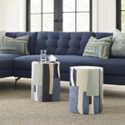 Graph Side Table in Blue by Uttermost