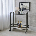 Roll Along Bar Cart - Bronze by Uttermost
