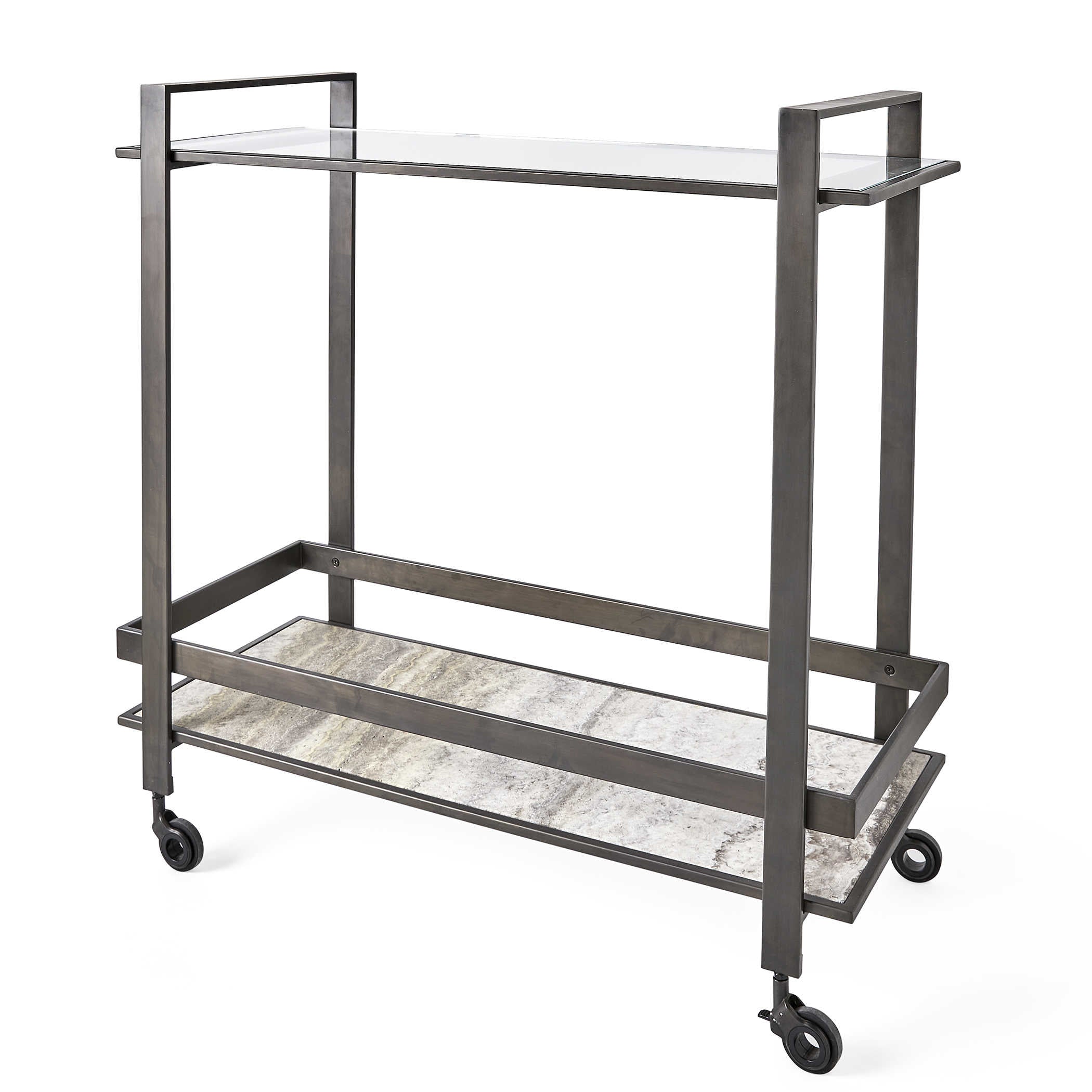 Roll Along Bar Cart - Bronze by Uttermost