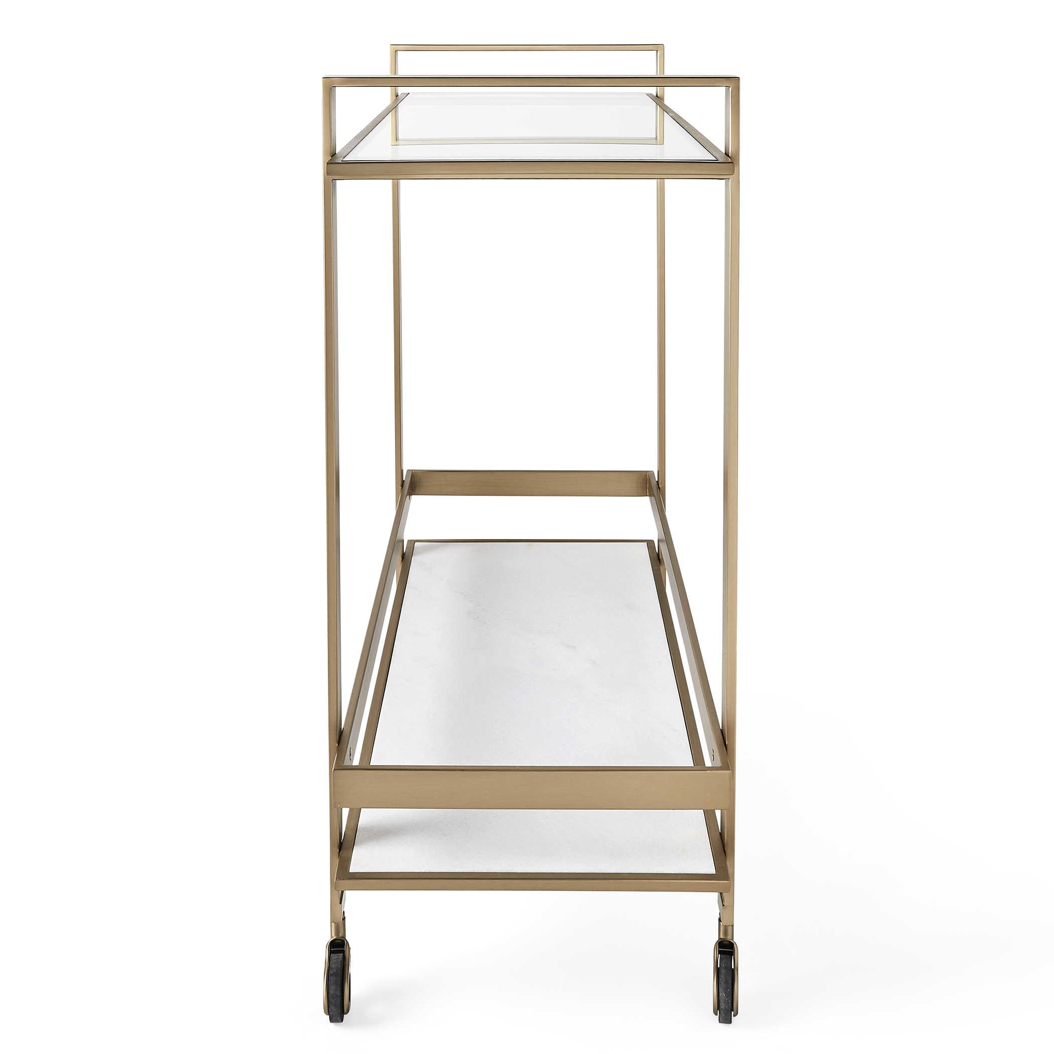 Roll Along Bar Cart - Brass by Uttermost