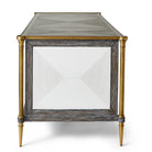 Let It Drop Fluted Oak Writing Desk with Brass Accents by Uttermost