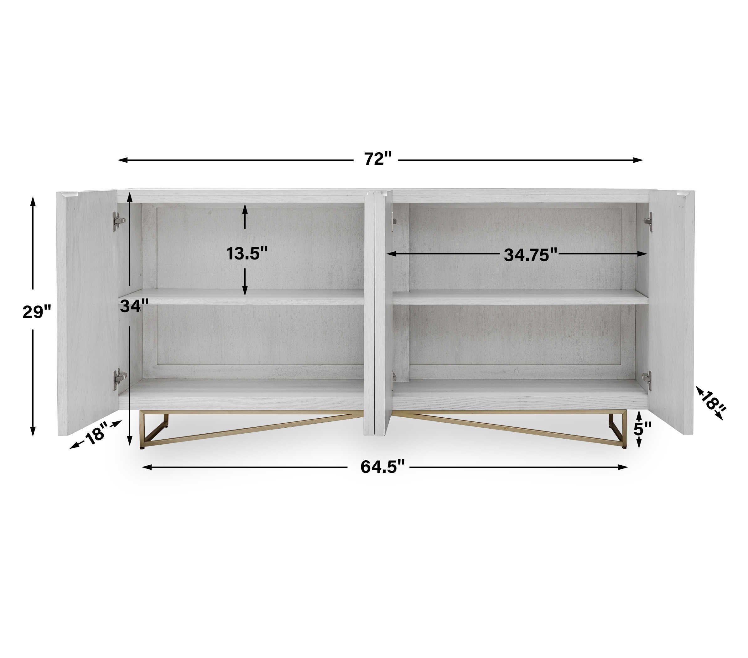 Ripple 4 Door Cabinet by Uttermost