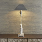 Telescope Buffet Lamp in Grey Travertine by Uttermost