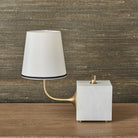 Blockhead Gooseneck Mini Lamp in Satin Brass by Uttermost
