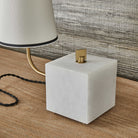 Blockhead Gooseneck Mini Lamp in Satin Brass by Uttermost