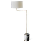 Pivot Floor Lamp - Panda Marble/Brass by Uttermost