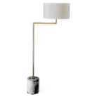 Pivot Floor Lamp - Panda Marble/Brass by Uttermost
