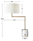 Pivot Table Lamp in Panda Marble by Uttermost