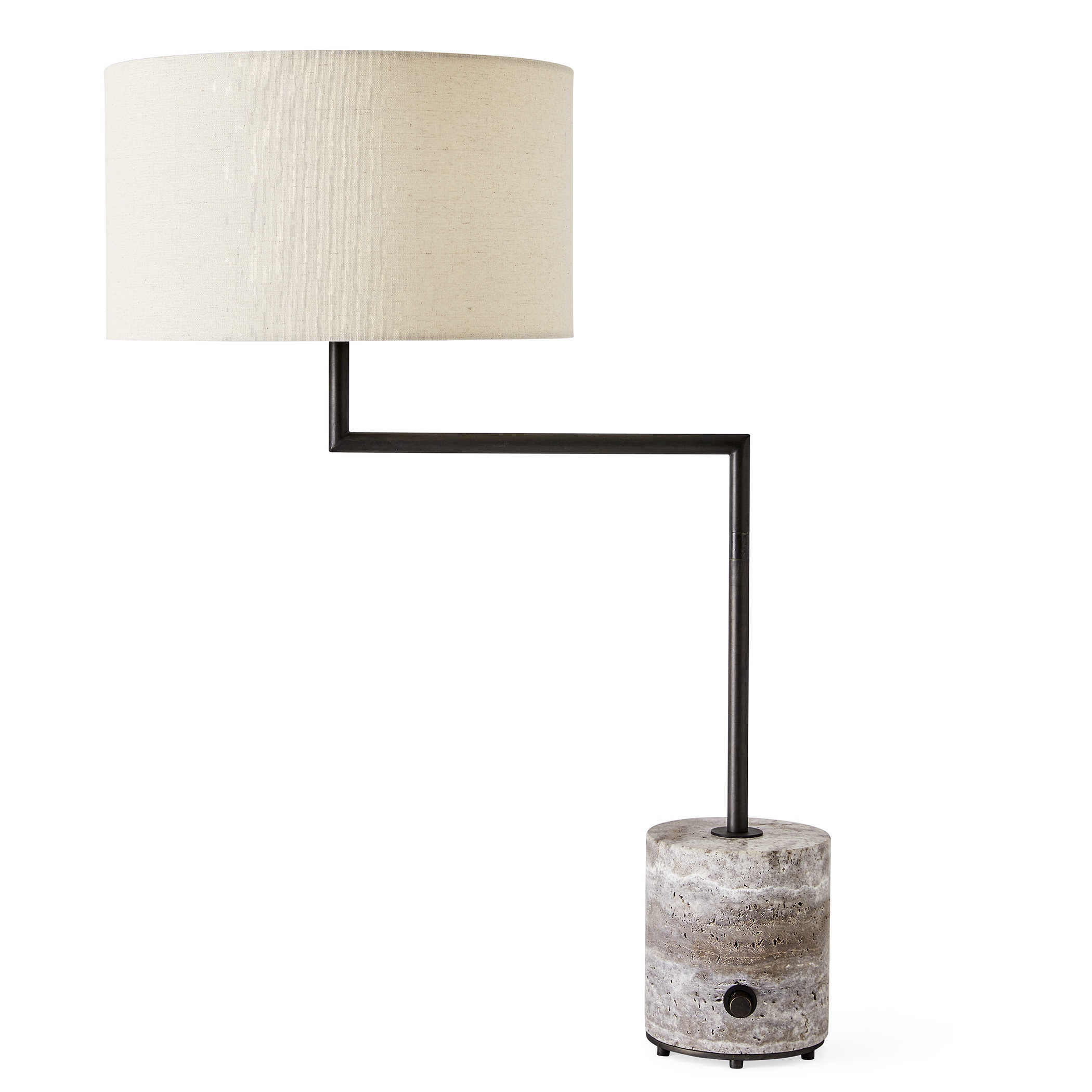 Pivot Table Lamp - Travertine/Bronze by Uttermost