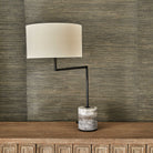 Pivot Table Lamp - Travertine/Bronze by Uttermost