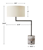 Pivot Table Lamp - Travertine/Bronze by Uttermost