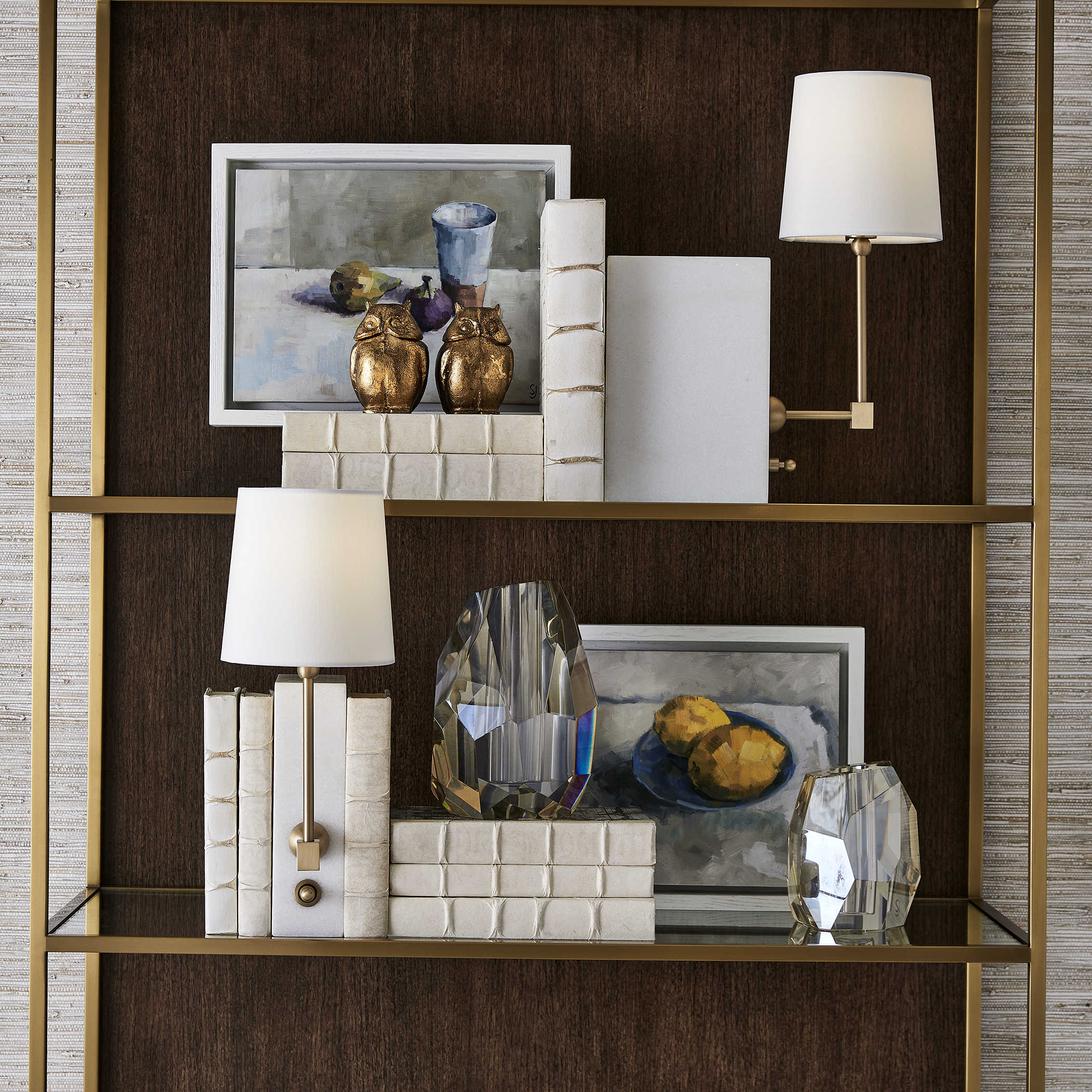 On a Shelf Mini Lamp in White Marble by Uttermost