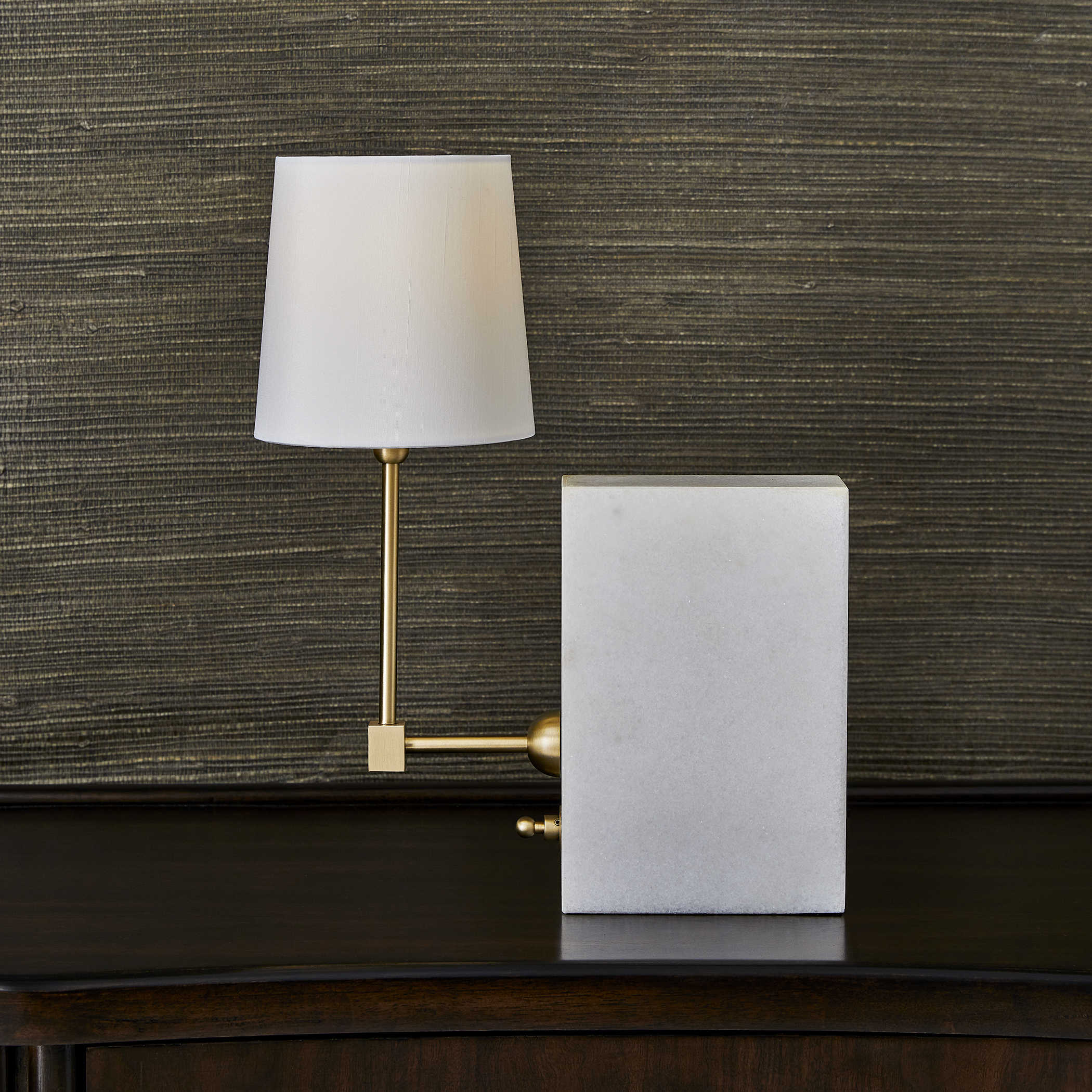 On a Shelf Mini Lamp in White Marble by Uttermost