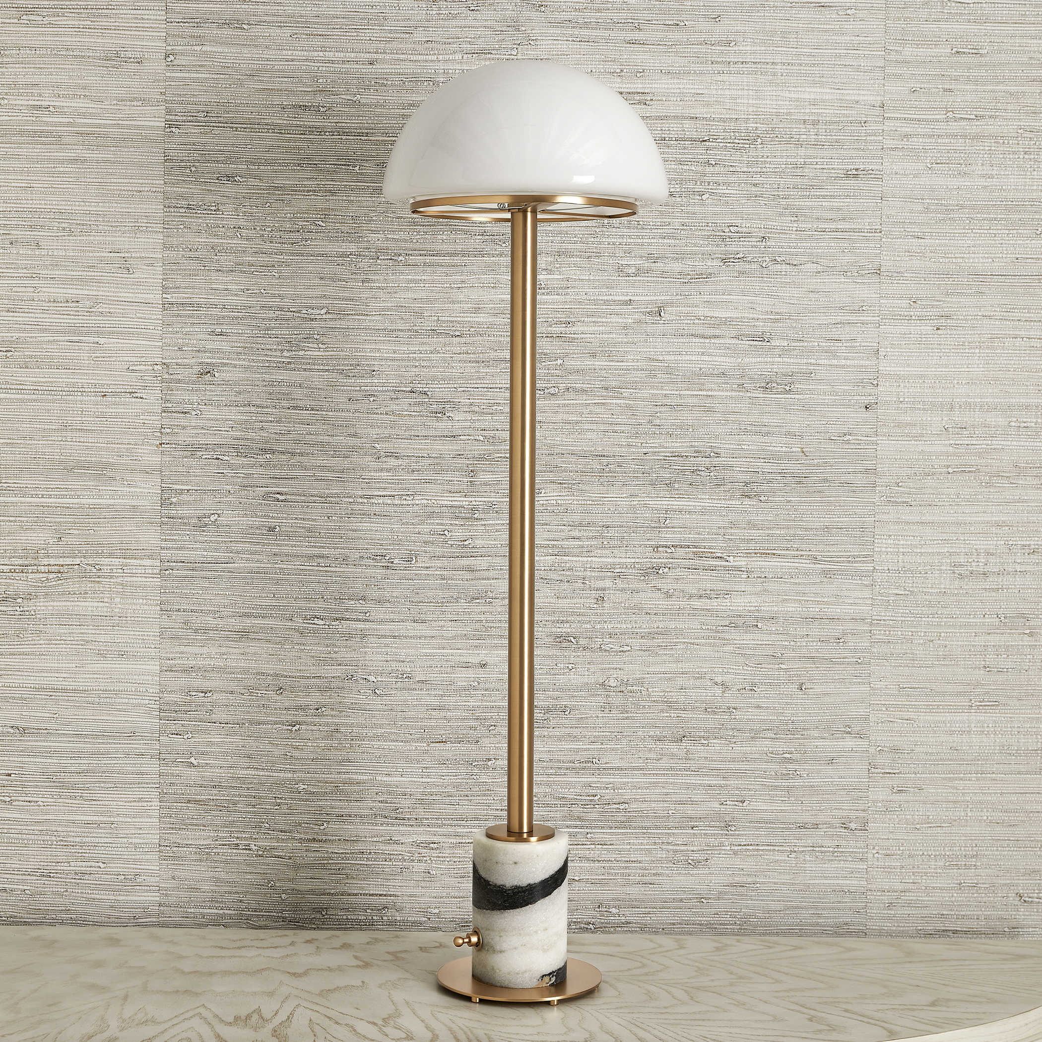 Mushroom Buffet Lamp in Panda Marble by Uttermost