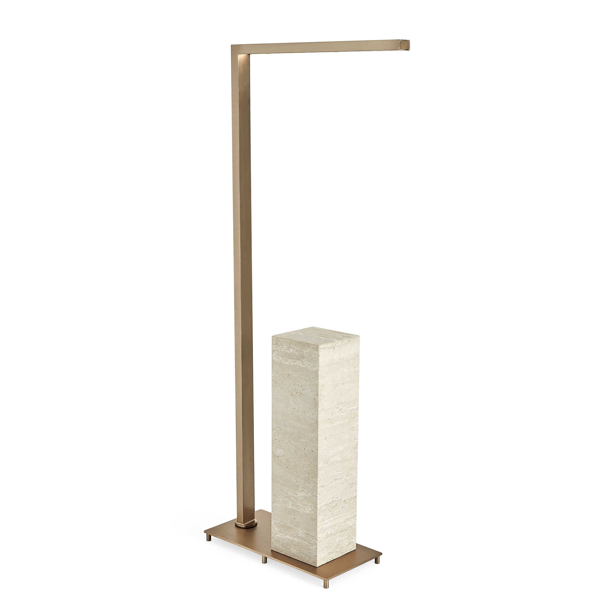 Illume Drink Stand - Travertine/Brass by Uttermost