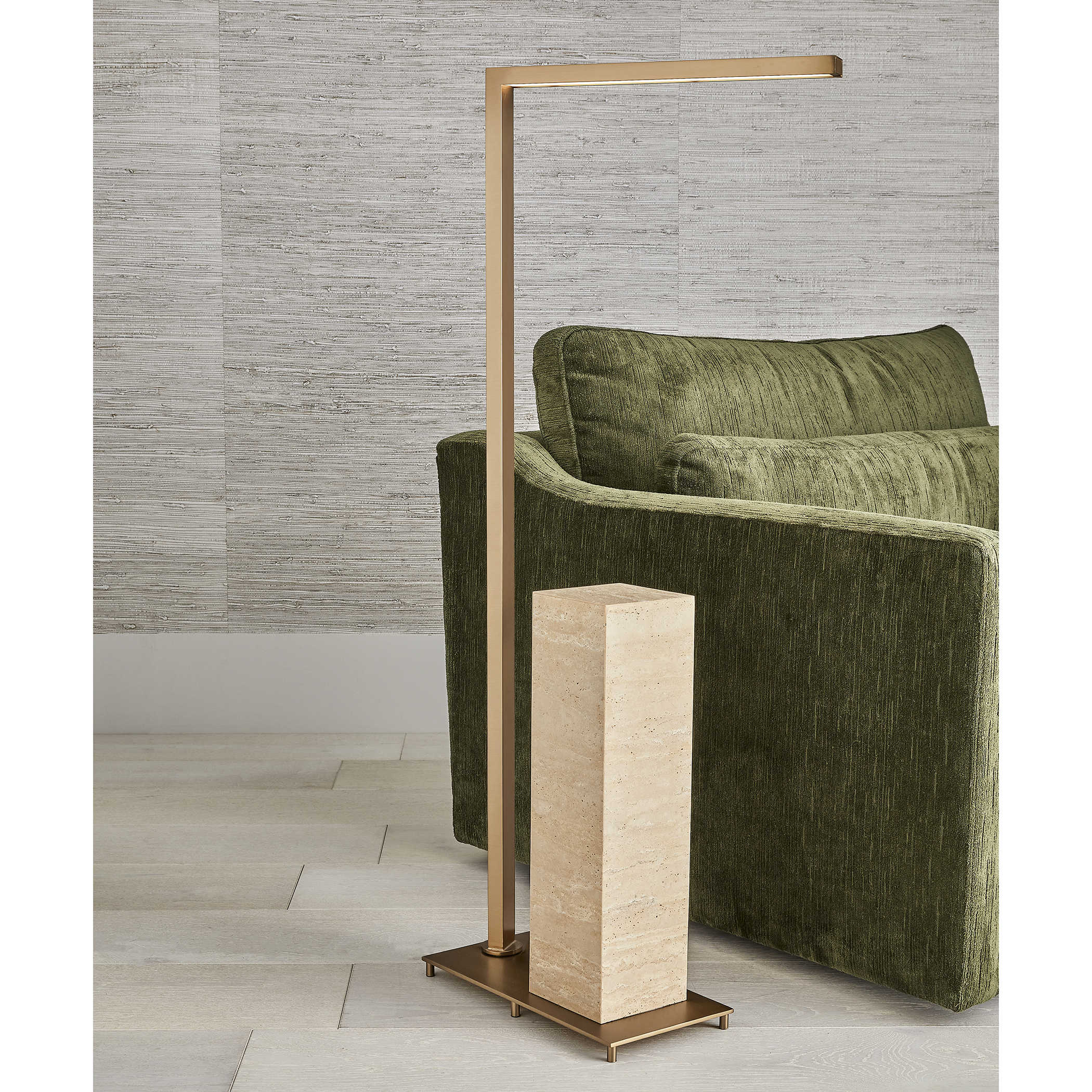 Illume Drink Stand - Travertine/Brass by Uttermost