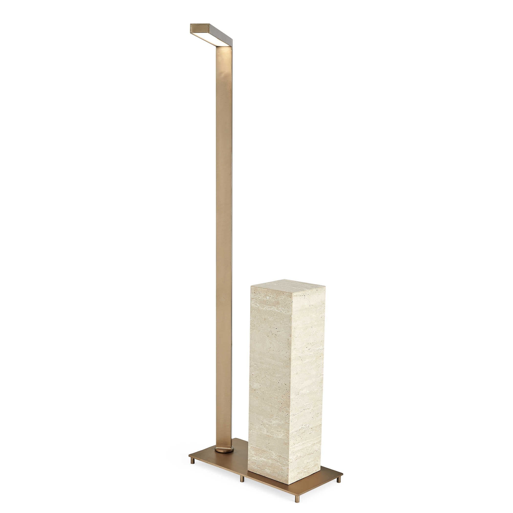 Illume Drink Stand - Travertine/Brass by Uttermost