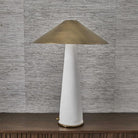 Too Coolie Table Lamp White & Brass by Uttermost