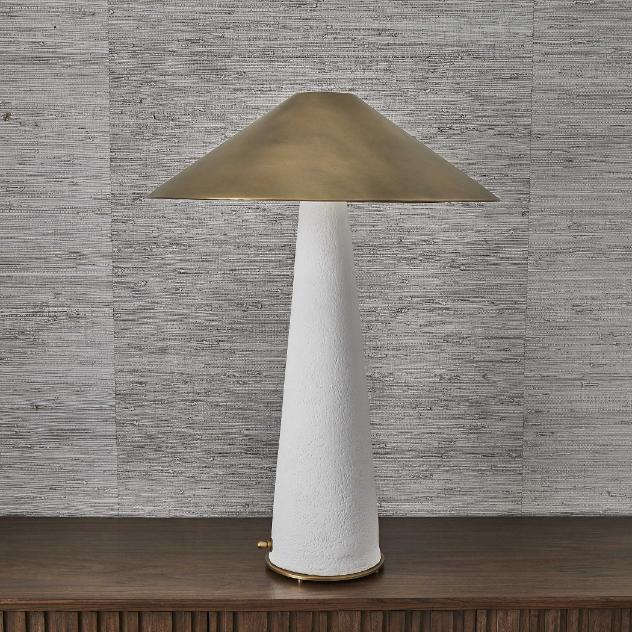 Too Coolie Table Lamp White & Brass by Uttermost