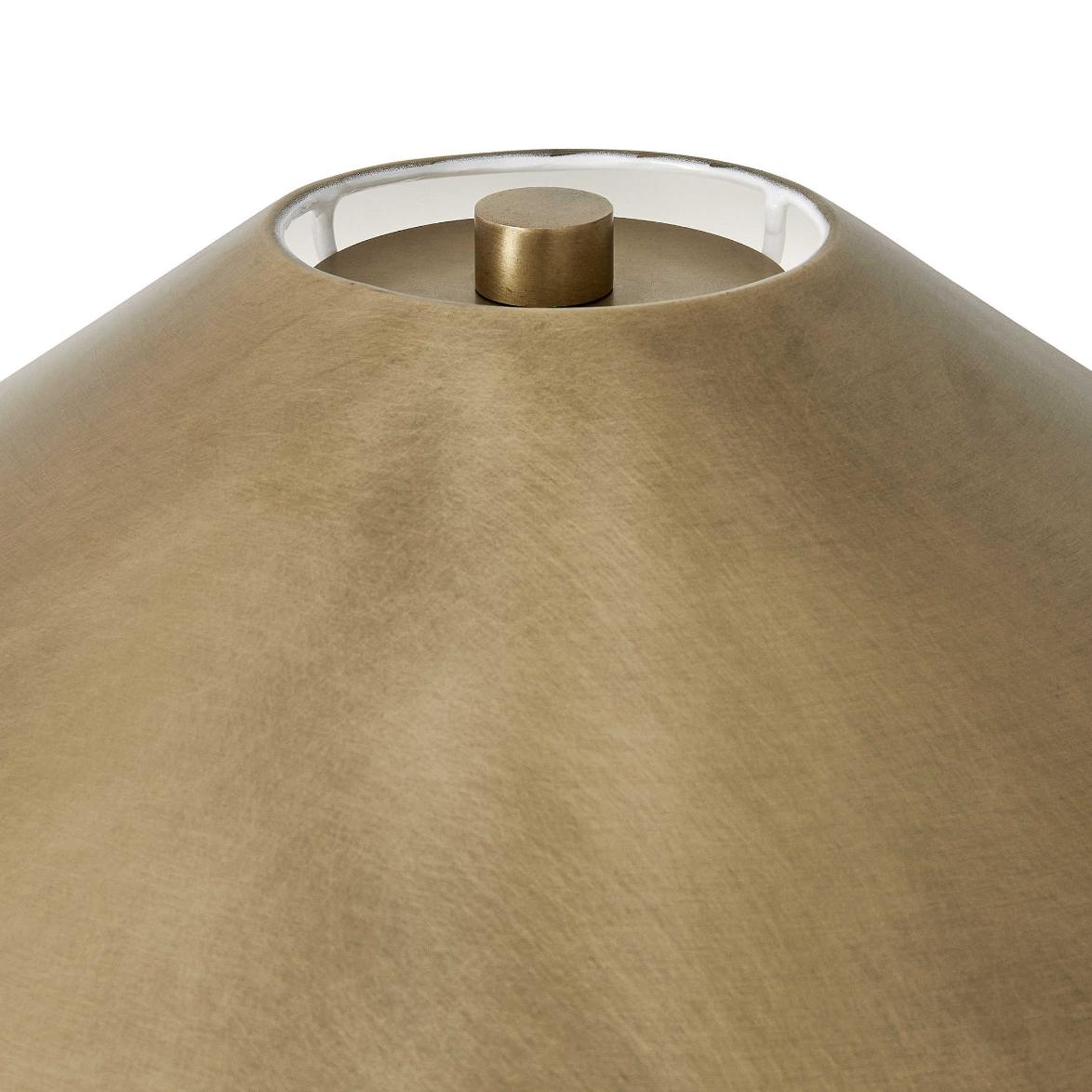 Too Coolie Table Lamp White & Brass by Uttermost