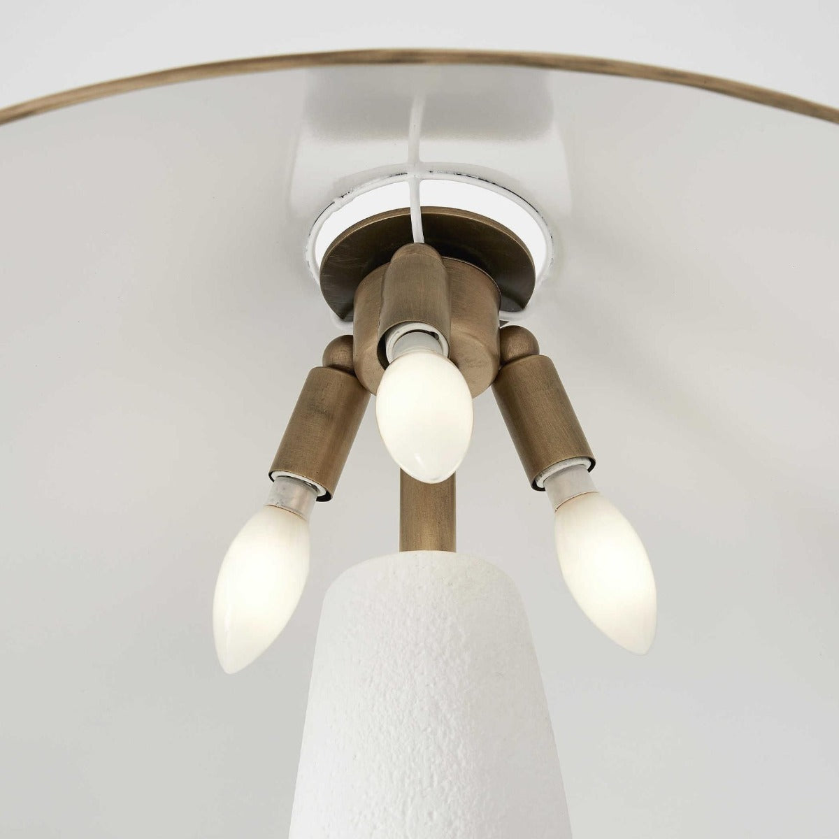 Too Coolie Table Lamp White & Brass by Uttermost