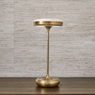 Flat Top Rechargeable Mini Lamp in Brass by Uttermost