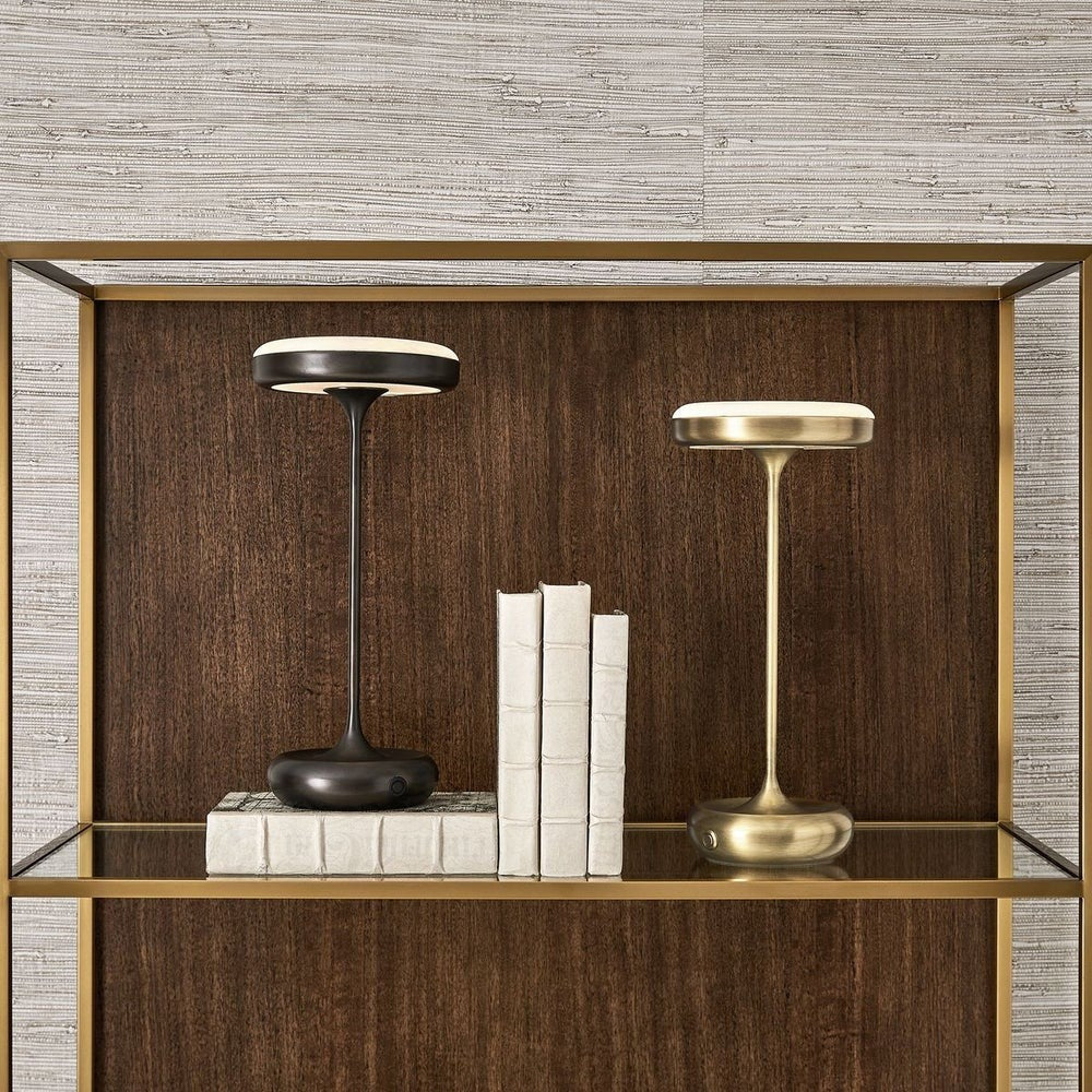 Flat Top Rechargeable Mini Lamp in Bronze by Uttermost