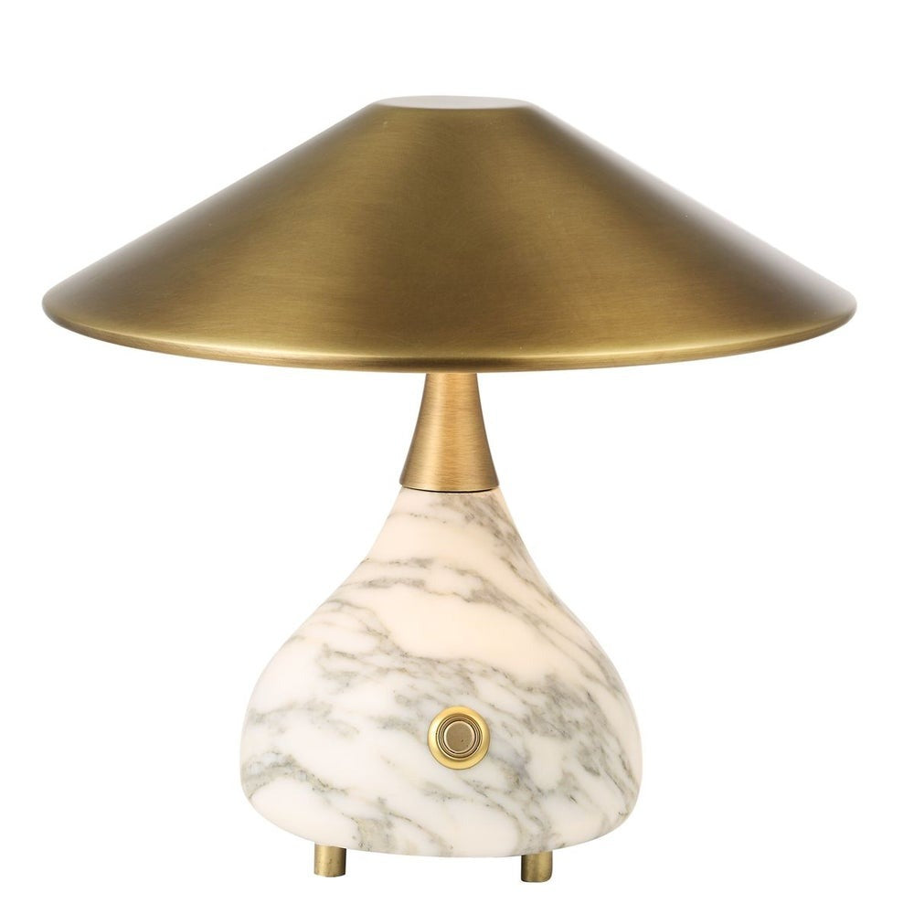 Kiss Rechargeable Mini Lamp in Arabescato Marble by Uttermost
