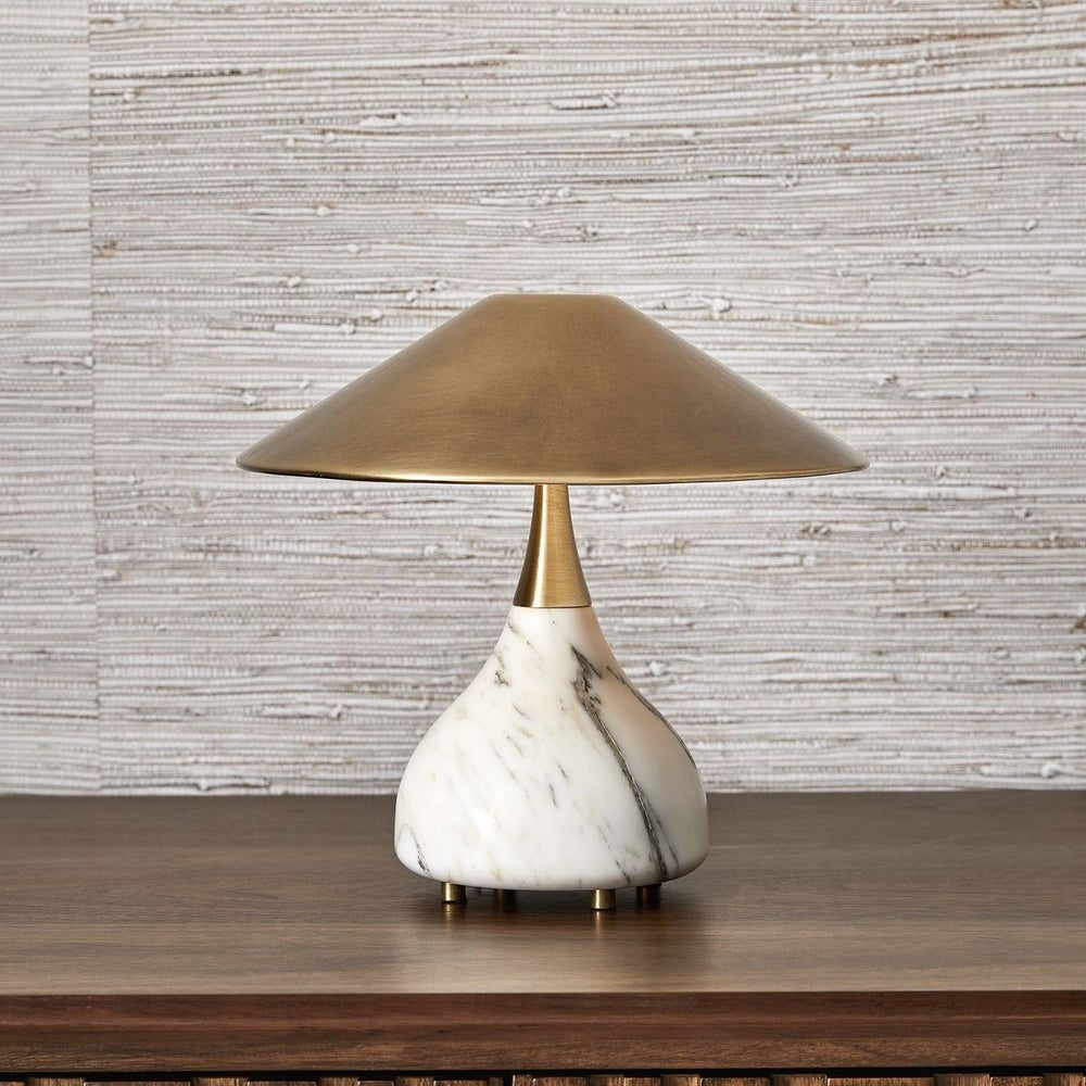 Kiss Rechargeable Mini Lamp in Arabescato Marble by Uttermost