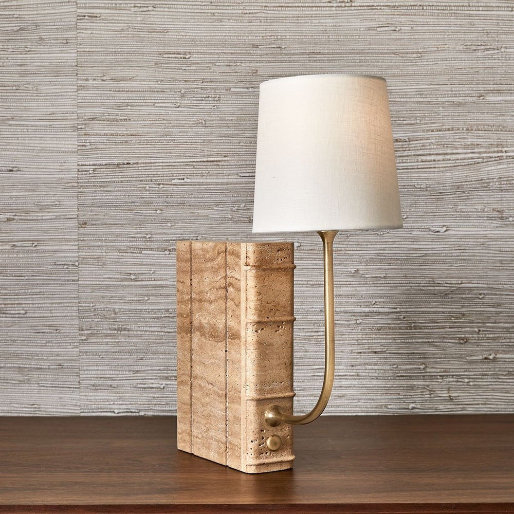 Book Mini Lamp in Travertine by Uttermost