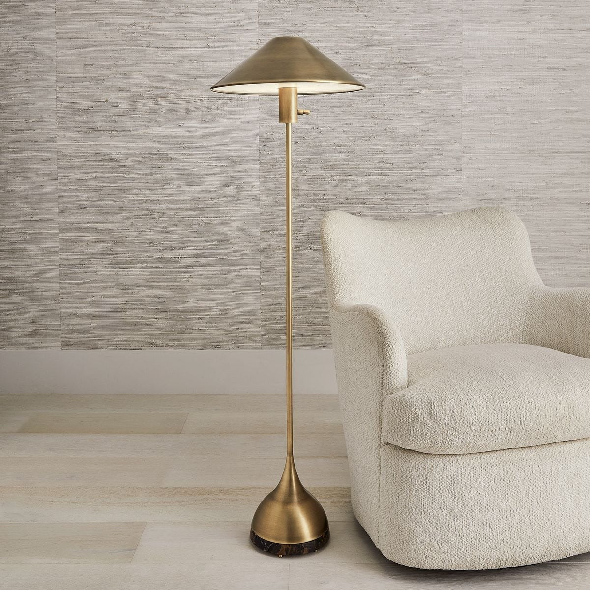 Kiss Floor Lamp in Michelangelo Marble by Uttermost