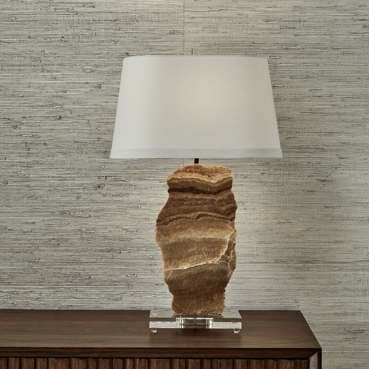 Slice Table Lamp - Latte Onyx by Uttermost