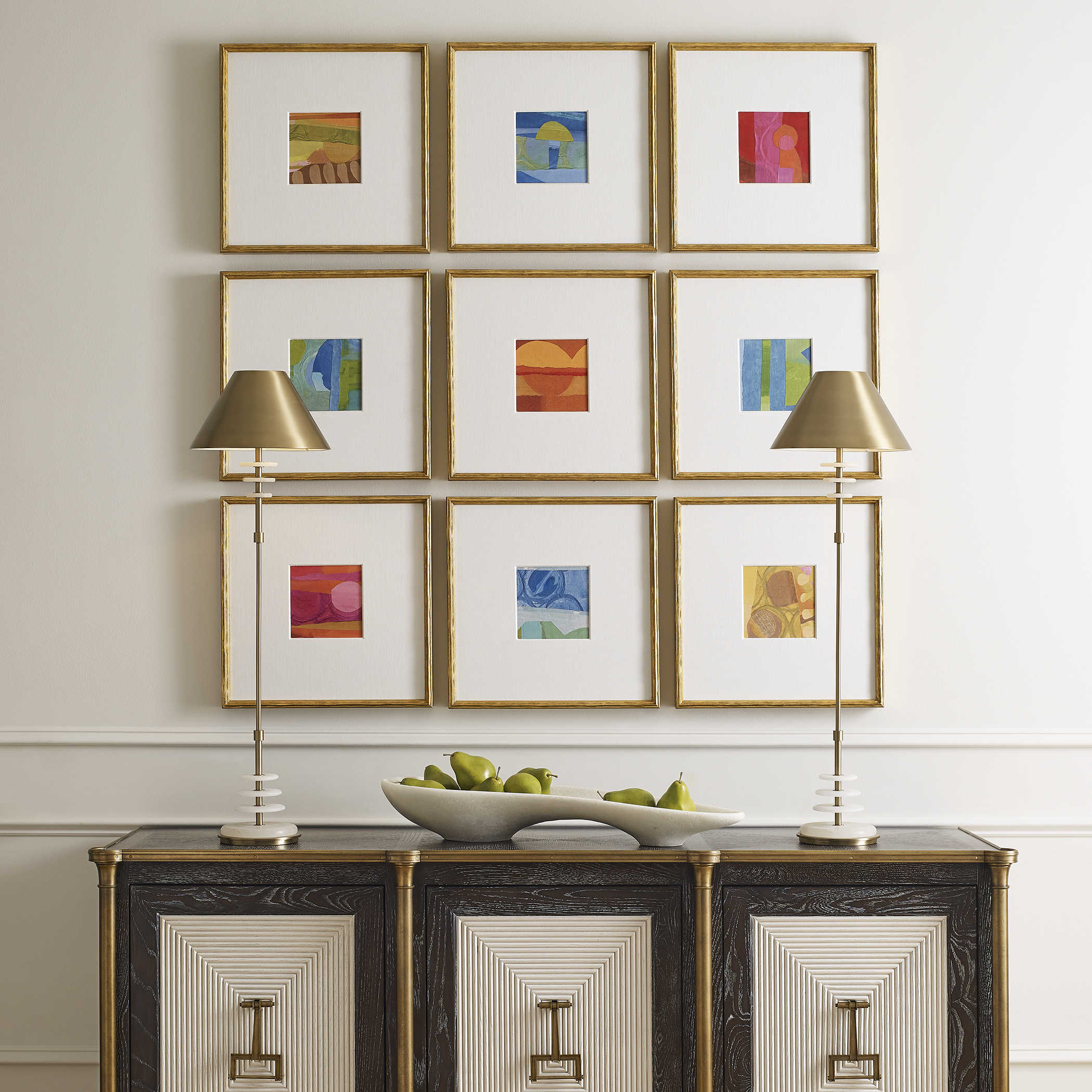 Petite Bijoux Framed Canvases - Brilliant - Set of 9 by Uttermost