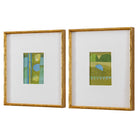 Petite Bijoux Framed Canvases - Lime - Set of 2 by Uttermost