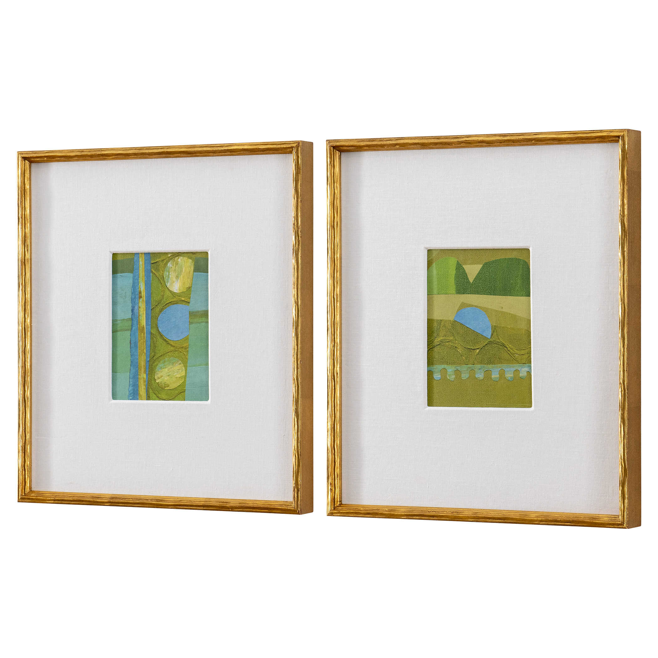 Petite Bijoux Framed Canvases - Lime - Set of 2 by Uttermost