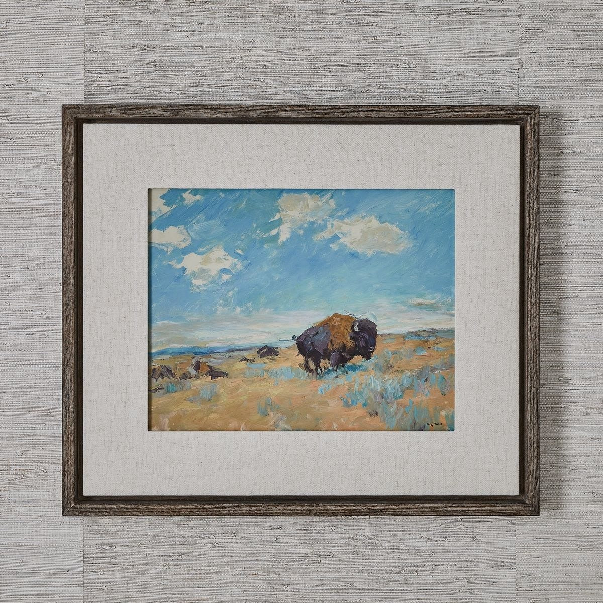 Buffalo Framed Canvas by Uttermost