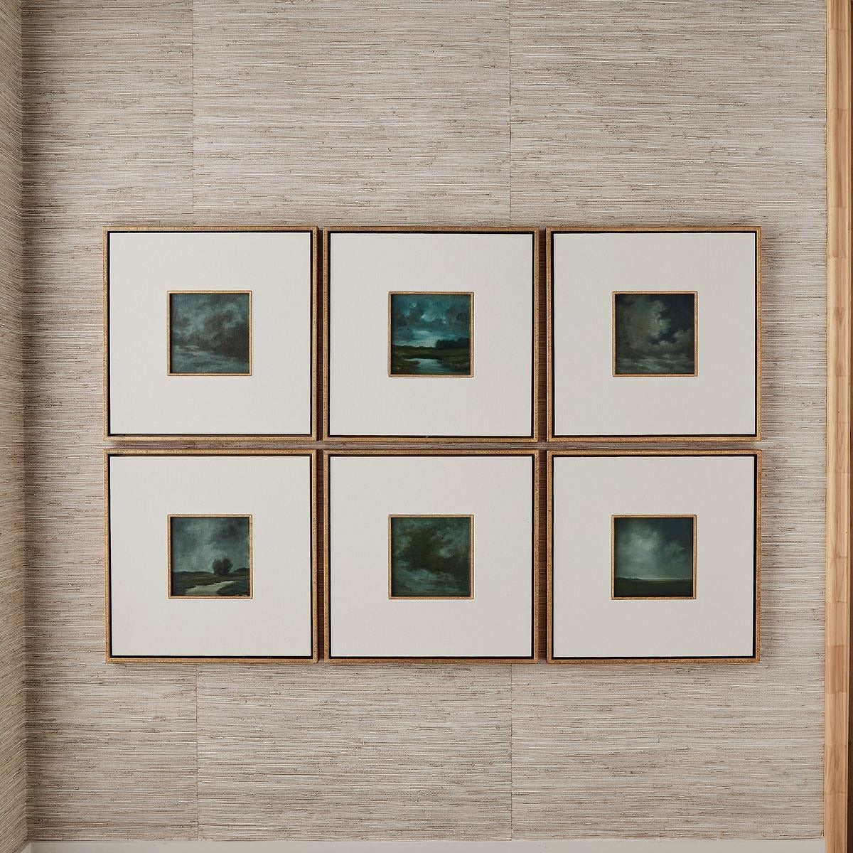 Evening Cumulation Framed Canvases Set of 6 by Uttermost